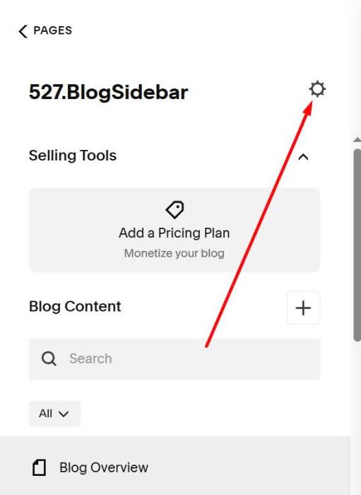 Individual Blog Post Sidebar