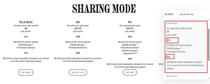 Tabs Pricing